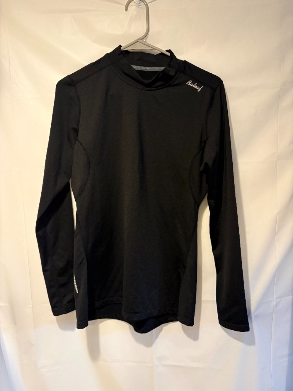 Womens Baleaf Size M Fleece Lined Thermal Mock Neck Running Workout Shirt